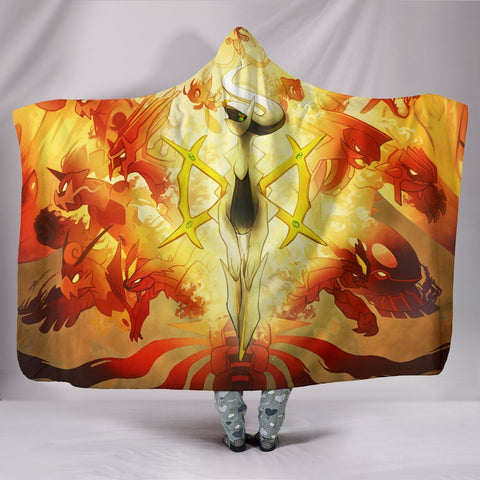 Image of Pokemon Arceus Hooded Blanket - Yellow Blanket