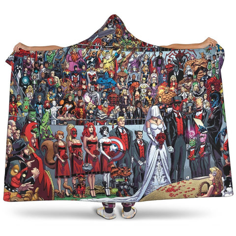 Image of Deadpool Hooded Blanket - Wedding Scene Blanket