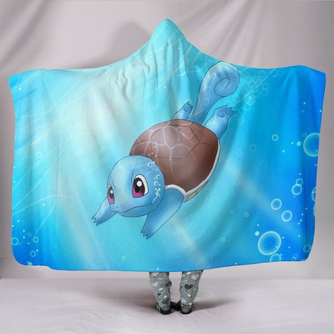 Image of Pokemon Squirtle Hooded Blanket - Baby Turtle Blanket