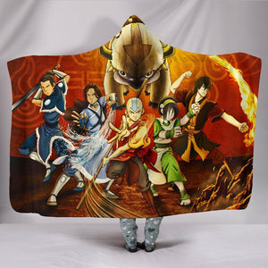 Avatar Hooded Blankets - Avatar The Last Airbender Characters Hooded Blanket