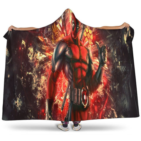 Image of Deadpool Hooded Blanket - Confidence Red Blanket