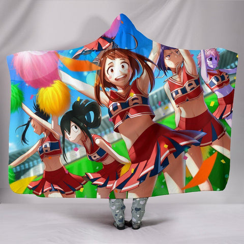 Image of My Hero Academia Boku Hooded Blanket - No Hero Academia Girl Blue Blanket