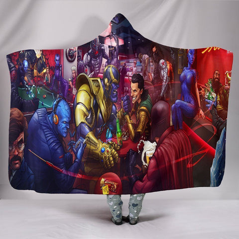 Image of Thanos VS Loki Hooded Blanket - Fight Blanket