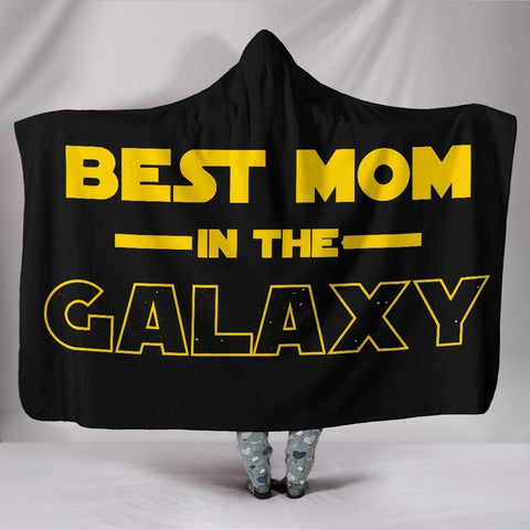 Image of Best Mom Hooded Blankets - Best Mom Black Cool Hooded Blanket