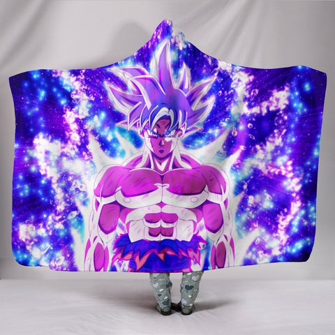 Image of Dragon Ball Hooded Blankets - Goku Mastered Ultra Instinct Hooded Blanket