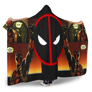 Deadpool Hooded Blanket - Black Head Blanket
