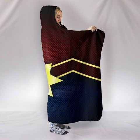 Image of Captain Marvel Hooded Blankets - Captain Marvel Logo Hooded Blanket