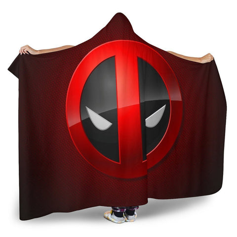 Image of Deadpool Hooded Blanket - Prohibited Red Blanket
