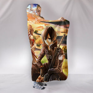 Kirito And Asuna Hooded Blanket - Sun Yellow Blanket