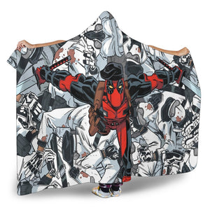 Deadpool Hooded Blanket - Fighting Grey Blanket
