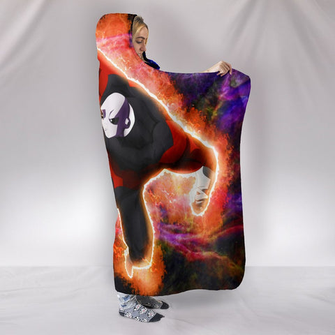 Image of DBZ Goku Vs Jiren Hooded Blanket - Black Light Blanket