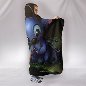 Lilo And Stitch Hooded Blankets -  Lilo And Stitch Super Cute Hooded Blanket