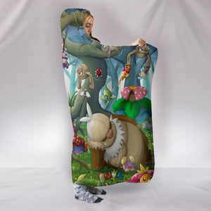 Pokemon Anime Hooded Blanket - In The Woods Green Blanket