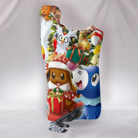 Image of Pokemon Character Hooded Blanket - Christmas Spree Blanket