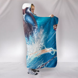 Pokemon Blastoise Hooded Blanket - Wave Geek Blue Blanket