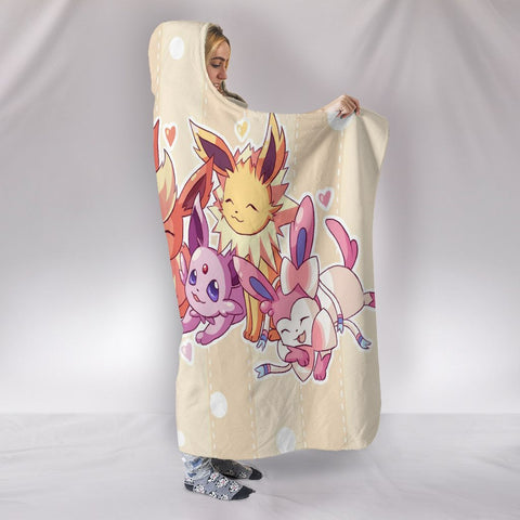 Image of Pokemon Hooded Blankets - Pokemon Eevee Hooded Blanket