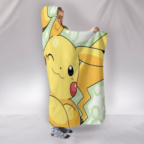 Image of Pokemon Hooded Blankets - Pokemon Raichu Pikachu Hooded Blanket