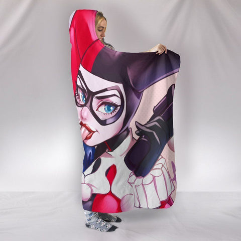 Image of Suicide Squad Hooded Blankets - Suicide Squad Harley Quinn Hooded Blanket