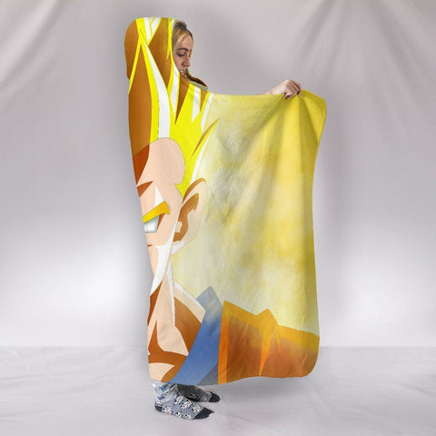 Image of Dragon Ball Gohan Hooded Blanket - Super Saiyan Yellow Blanket
