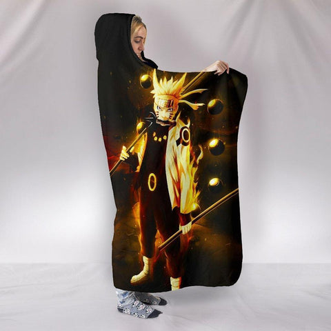 Image of Naruto Hooded Blankets - Naruto and Sasuke Anime Series Super Cool Hooded Blanket