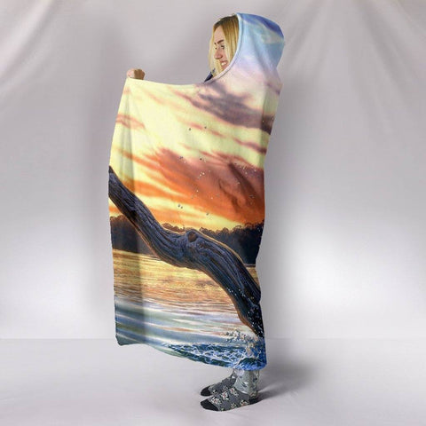 Image of Fish Hooded Blanket - Big Fresh Fish  Red Blanket