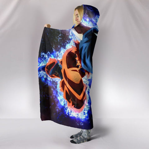 Image of Dragon Ball Hooded Blanket - Goku And Jiren Cool Black Blanket