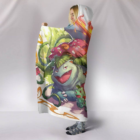 Image of Pokemon Blastoise And Venusaur Hooded Blanket - Charizard Bigger Guy Blanket