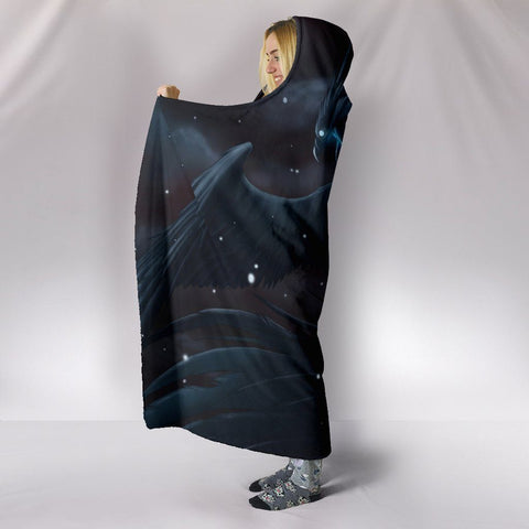 Image of Pokemon Dark Articuno Hooded Blanket - Black Blanket