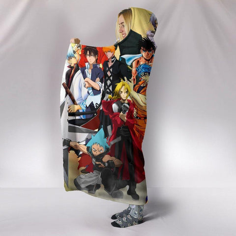 Image of Dragon Ball Super Hooded Blanket - Group Picture Blanket