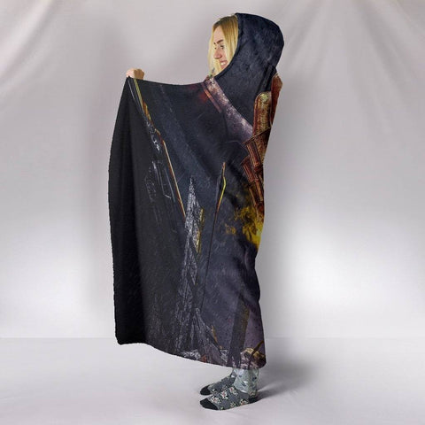 Image of The Avengers Thanos Gauntlet Hooded Blanket - Five Black Finger Blanket