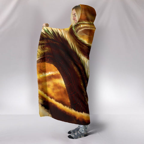 Image of Dragon Ball Goku And Shenron Hooded Blanket - Yellow Goku Blanket