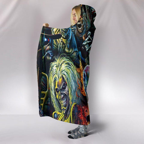 Image of Iron Maiden Hooded Blankets - Iron Maiden Super Cool Hooded Blanket