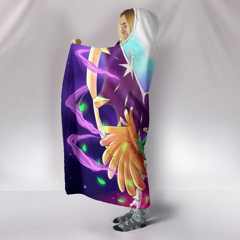 Image of Pokemon Lunala Hooded Blanket - Purple Blanket