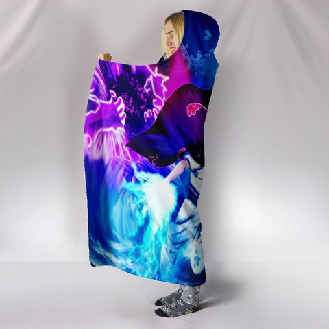 Image of Naruto VS Sasuke Hooded Blanket - Wars Of Generations Colorful Blanket