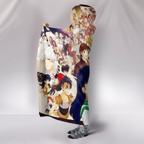 Image of Inuyasha Hooded Blankets - Inuyasha Anime Series Hooded Blanket