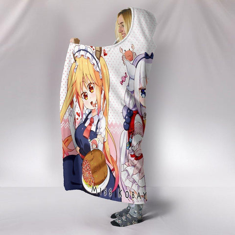 Image of Dragon Maid Hooded Blanket - Miss Kobayashi’s White Blanket