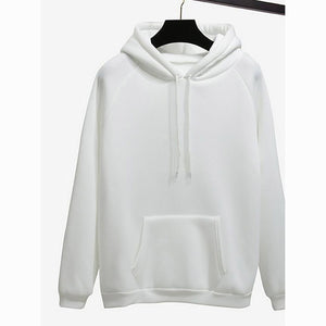 Solid Colored Hoodie - Hooded Basic Pullover