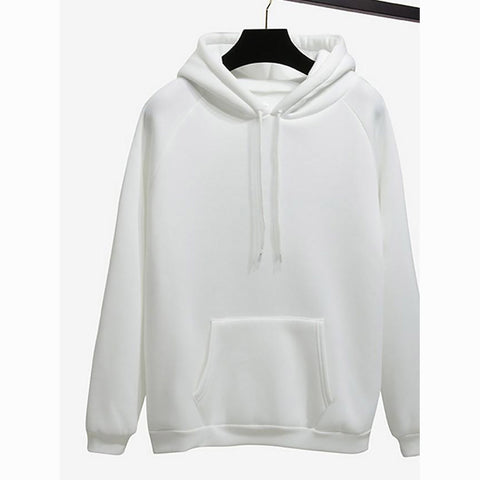 Image of Solid Colored Hoodie - Hooded Basic Pullover