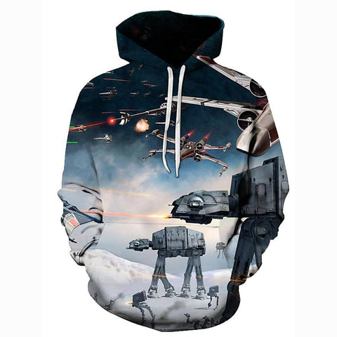 Image of Men Geometric 3D Printed Hooded Casual Street Chic Hoodie