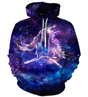 Horoscope Gemini Hoodies - Pullover Black Hoodie