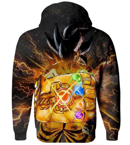 Image of Dragon Goku Hoodies - Goku & Hand of Thanos Pullover Hoodie