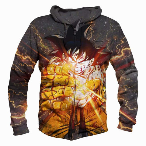 Image of Dragon Goku Hoodies - Goku & Hand of Thanos Pullover Hoodie