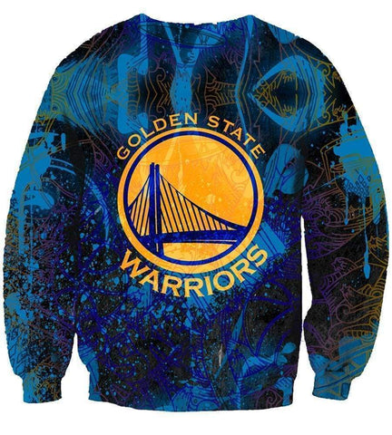 Image of Golden State Warriors Hoodies - Pullover Blue Hoodie