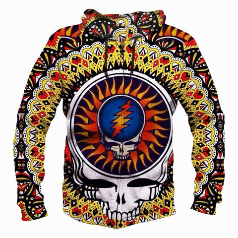 Image of Grateful Dead Hoodies - Pullover Yellow Hoodie