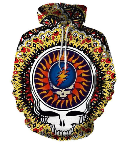 Image of Grateful Dead Hoodies - Pullover Yellow Hoodie