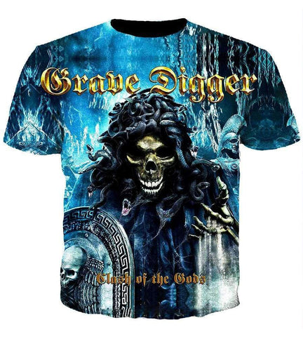 Image of Grave Digger Hoodies - Pullover Blue Hoodie