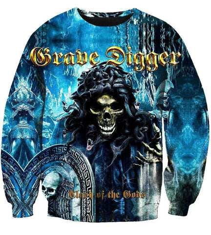 Image of Grave Digger Hoodies - Pullover Blue Hoodie