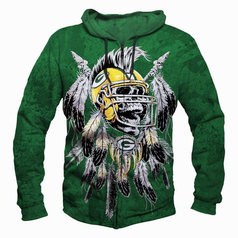 Image of Green Bay Packers Hoodies - Pullover Green Hoodie