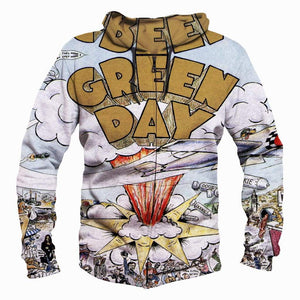 Green Day Hoodies - Pullover White Hoodie