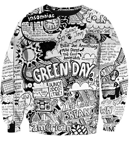 Image of Green Day Hoodies - Pullover Black Hoodie